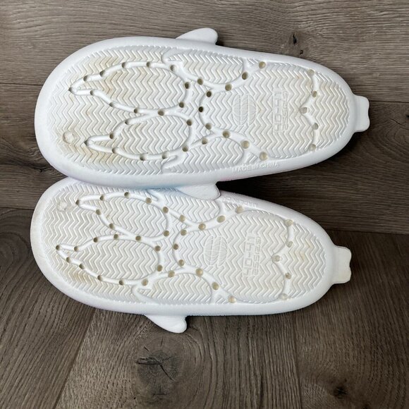 Shark Cloud Slides Blue White Adult Pool Slippers Unisex Size 10 - Picture 5 of 15